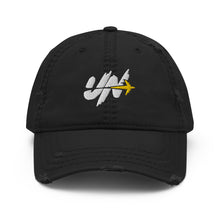Load image into Gallery viewer, Fly Like A Nomad Distressed Dad Hat - Black - Urban Nomad Apparel
