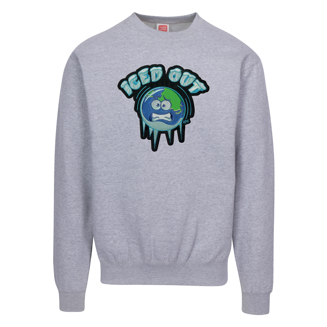 Iced Out Patch Sweatshirt - Gray - Urban Nomad Apparel