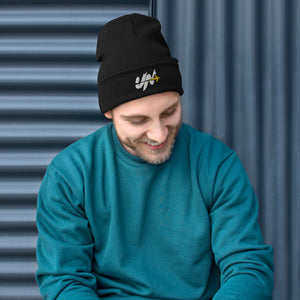 Fly Like A Nomad Embroidered Beanie - Black - Urban Nomad Apparel