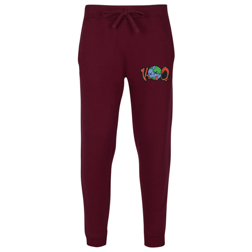 Knockout Patch Joggers - Maroon - Urban Nomad Apparel