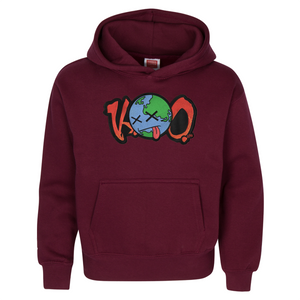 Knockout Patch Hoodie - Maroon - Urban Nomad Apparel
