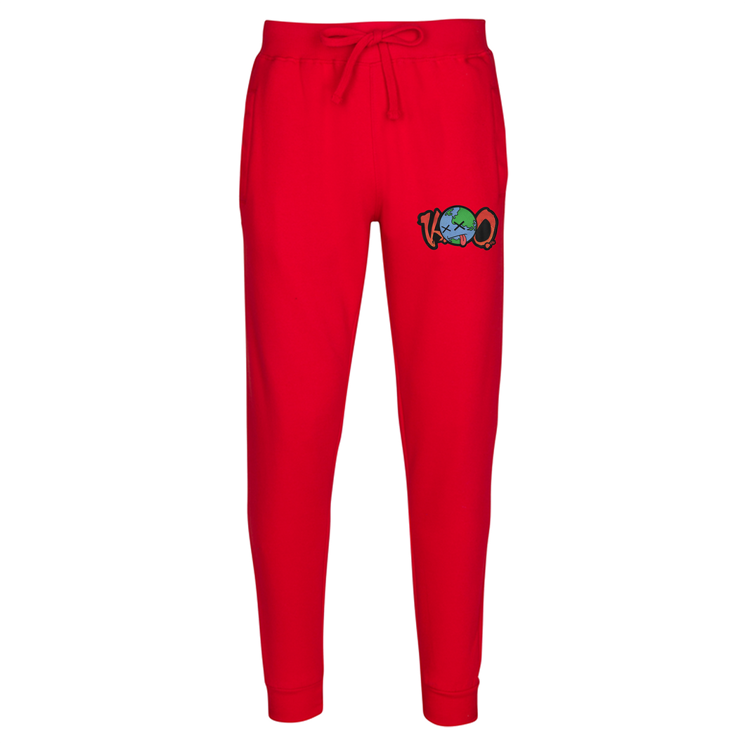 Knockout Patch Joggers - Red - Urban Nomad Apparel