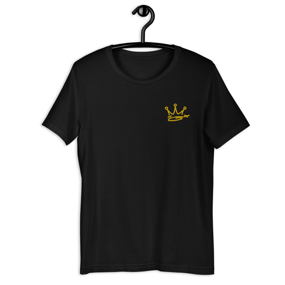 Roam Like Royalty Embroidered Shirt - Black/Gold - Urban Nomad Apparel