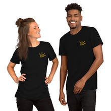 Load image into Gallery viewer, Roam Like Royalty Embroidered Shirt - Black/Gold - Urban Nomad Apparel
