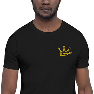 Roam Like Royalty Embroidered Shirt - Black/Gold - Urban Nomad Apparel